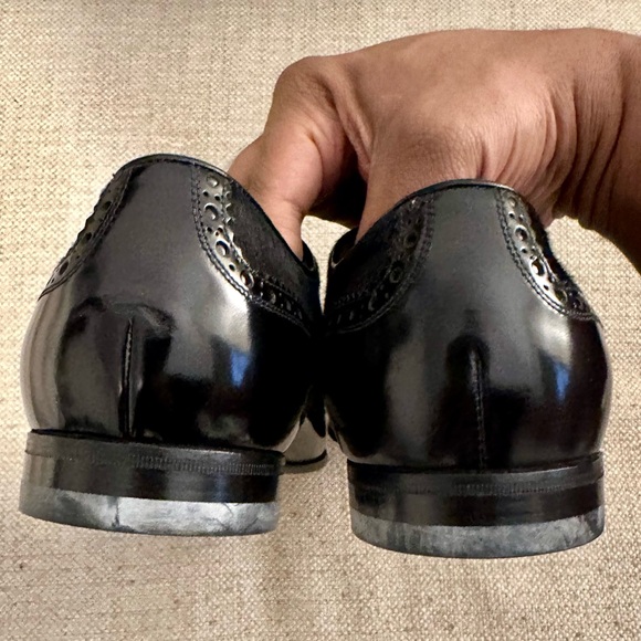 Men’s Gucci Laceups in black leather and black pony skin. Size 10.5. - Picture 7 of 8